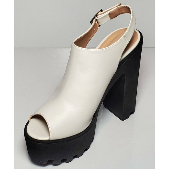 PRIMADONNA COLLECTION WOMEN EURO SIZE 36 PLATFORM OPEN BACK WHITE 05555 ECP - Picture 8 of 12